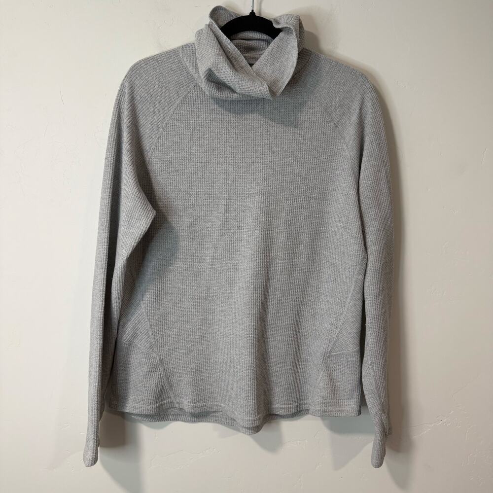 Kuhl Women's Petra Turtleneck Top Pullover Waffle Gray Large